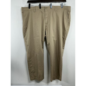 Mens Excellent Cond. Oak Hill Straight Fit Tech Pants By DXL 52x28 Tan Stretch